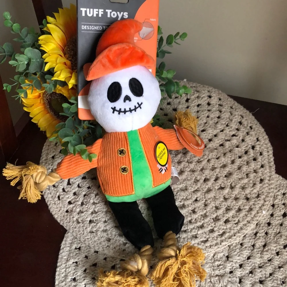 Halloween Skeleton Scarecrow DOG Toy